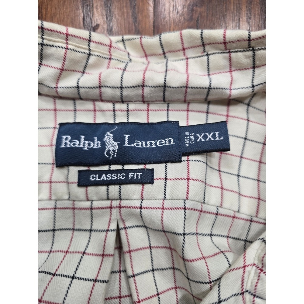 Ralph Lauren Mens XXL Classic Fit Tattersall Check Button Down Shirt - Picture 5 of 10